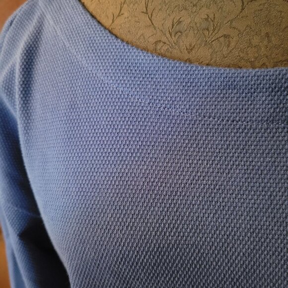 Talbots Womens Blue Knit Long Sleeve Top With Front Pocket & Button Detail - Siz - Picture 4 of 7